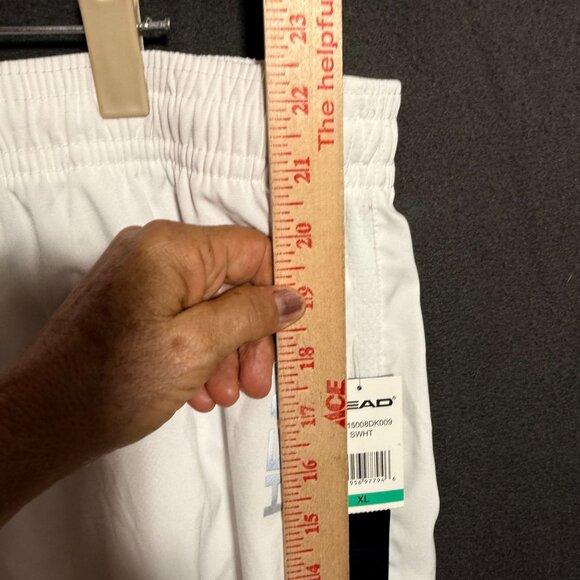 NWT Head Slim Fit Break Point Tennis Shorts Men X-Large White Elastic Waist - Picture 5 of 11